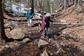Deb and Joyce on the way up South Mountain.<br />April 6, 2014 - Pawtuckaway State Park, Nottingham, New Hampshire.