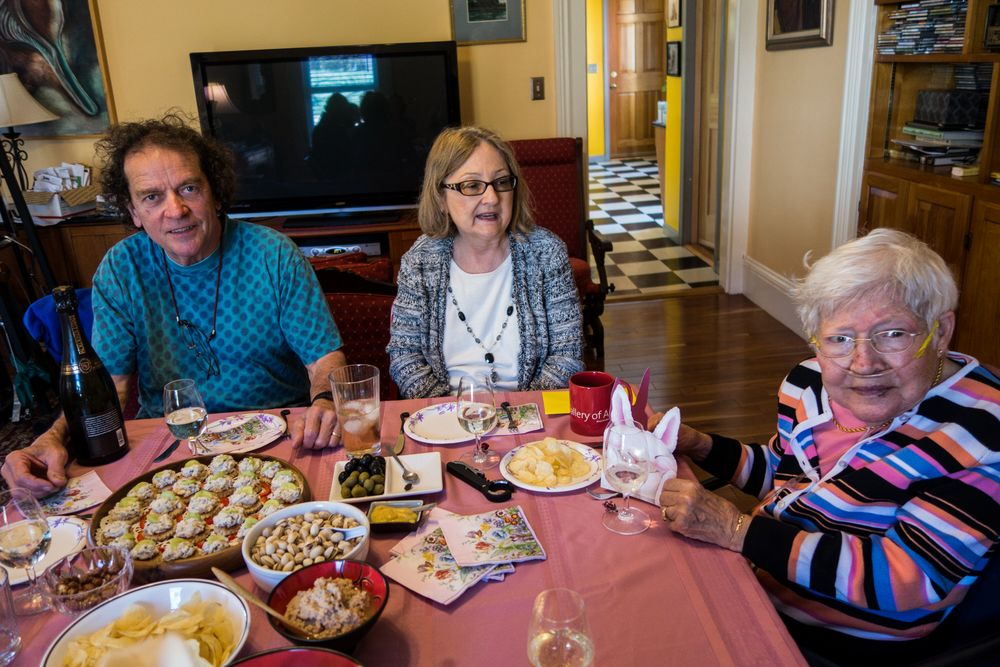 Paul, Linda, and Marie.<br />Easter dinner.<br />April 20, 2014 - At Paul and Norma's in Tewksbury, Massachusetts.