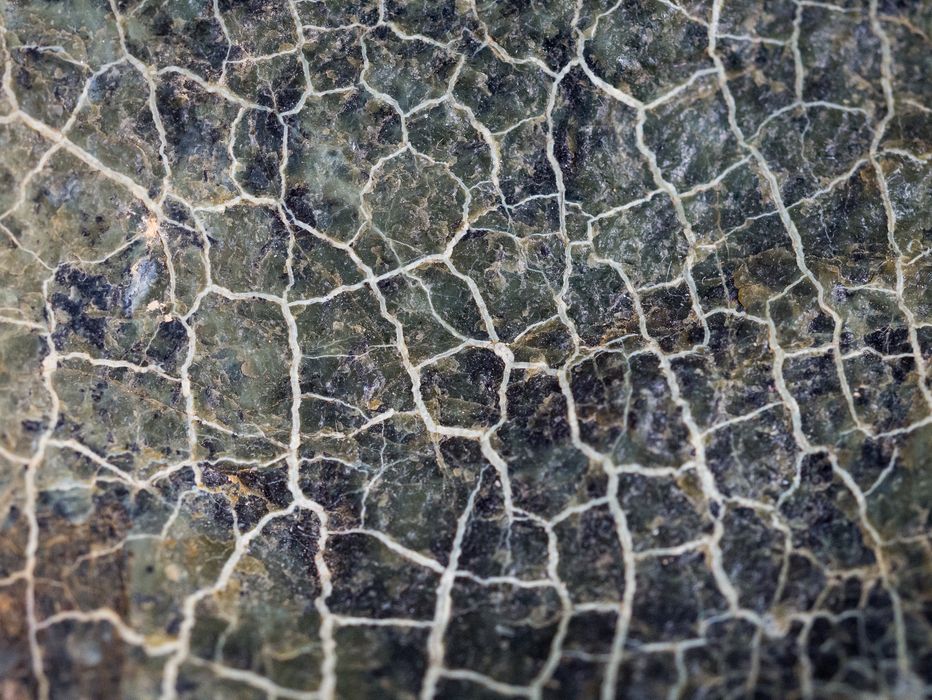 One of many stones around the house collected by Joyce.<br />May 6, 2014 - Merrimac, Massachusetts.