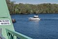 Traffic was stopped to let this boat go through the opened bridge.<br />May 17, 2014 - Rocks Village, Haverhill, Massachusetts.