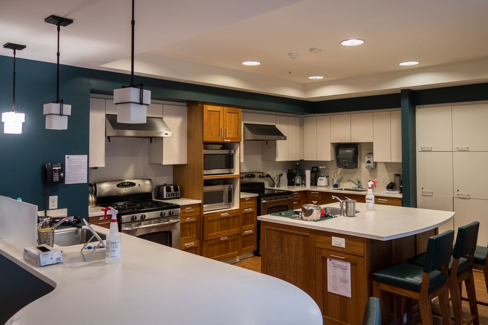 The common kitchen.<br />Tom's home for the next four weeks or so.<br />May 18, 2014 - AstraZeneca Hope Lodge, Boston, Massachusetts.