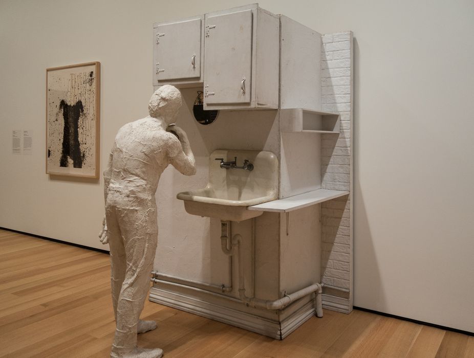 George Segal: Shaving Man.<br />May 18, 2014 - Museum of Fine Arts, Boston, Massachusetts.