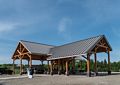 Sculpture naming ceremony took place under the roof of this pavillion.<br />June 1, 2014 - Nara Park, Acton, Massachusetts.