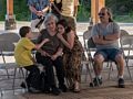 Matthew, Joyce, Miranda, and Carl<br />at the sculpture naming ceremony.<br />June 1, 2014 - Nara Park, Acton, Massachusetts.