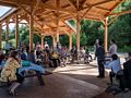 Sculpture naming ceremony.<br />June 1, 2014 - Nara Park, Acton, Massachusetts.