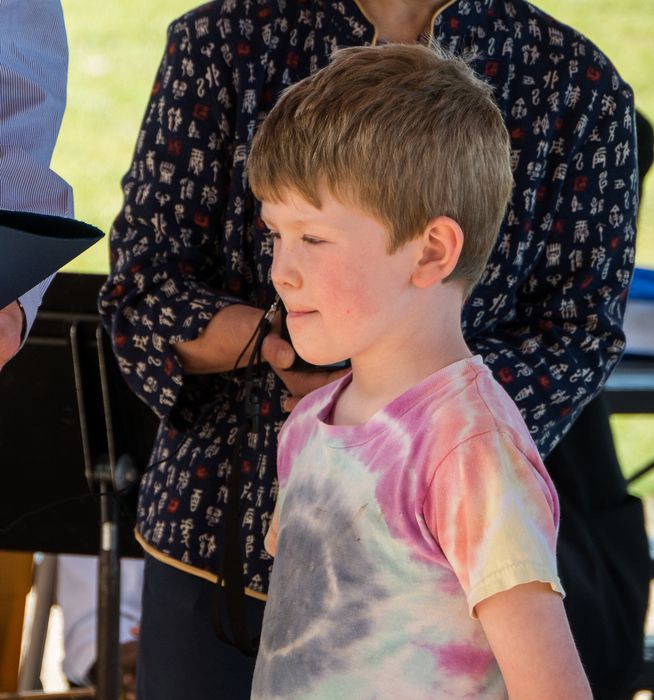 Calvin Miller had the winning entry for naming the sculpture.<br />June 1, 2014 - Nara Park, Acton, Massachusetts.