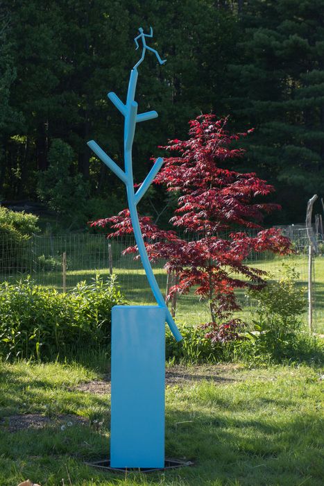 Joyce's 'The Whistler' just installed for the summer.<br />June 3, 2014 - Sanctuary Arts, Eliot, Maine.