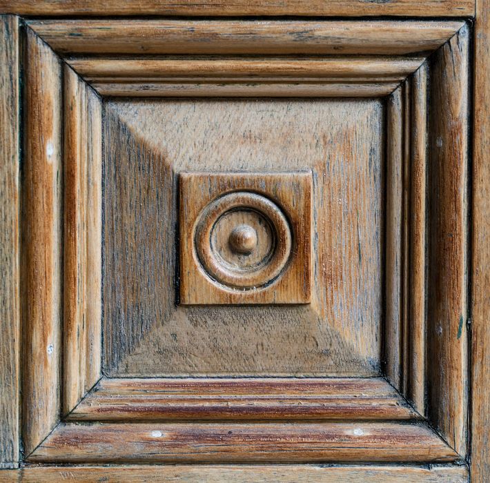 Front door panel.<br />June 6, 2014 - Merrimac, Massachusetts.