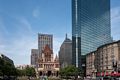 Copley Square from the steps of the Boston Public Library.<br />June 8, 2014 - Boston, Massachusetts.