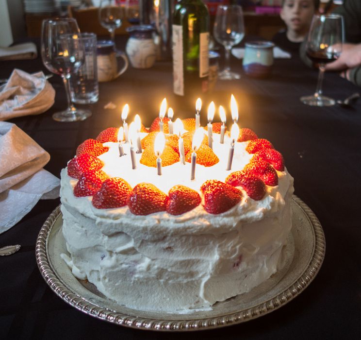 The birthday cake that Joyce make.<br />June 14, 2014 - Merrimac, Massachusetts.