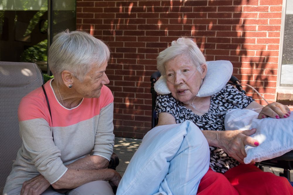 Baiba and Marie.<br />The Nevins Nursing and Rehabilitation Centre<br />June 23, 2014 - Methuen, Massachusetts.