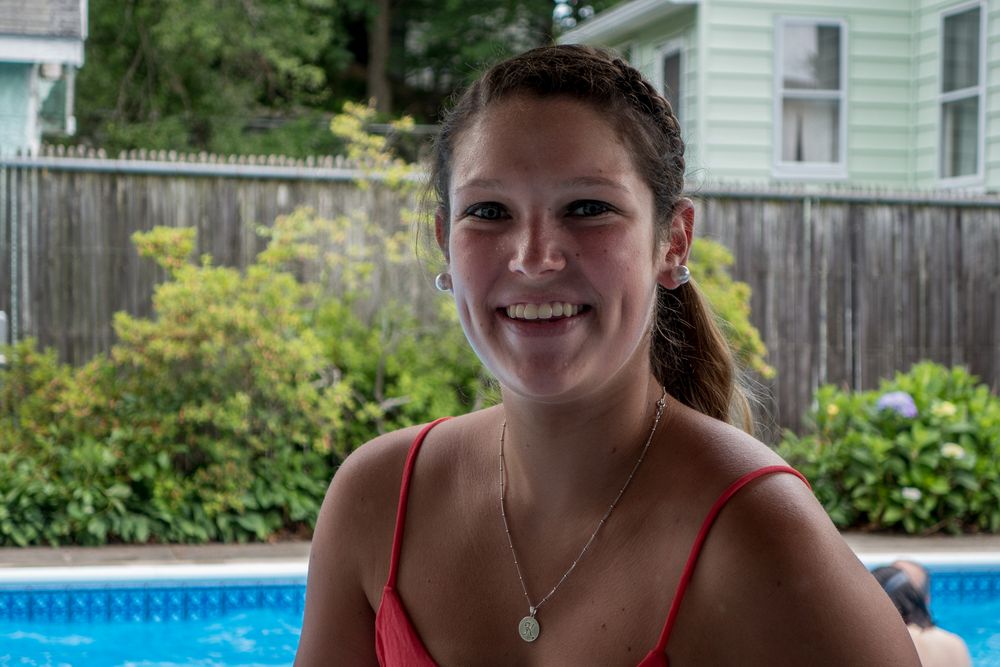 Kylie (Jay R and Kim's daughter).<br />July 19, 2014 - At Marie's in Lawrence, Massachusetts.