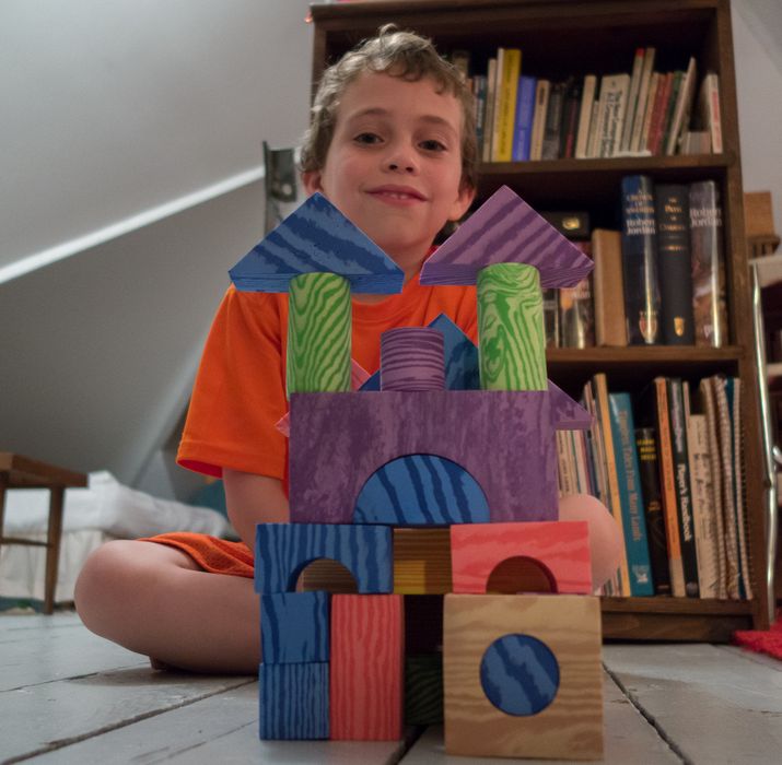 Matthew and his castle.<br />July 22, 2014 - Merrimac, Massachusetts