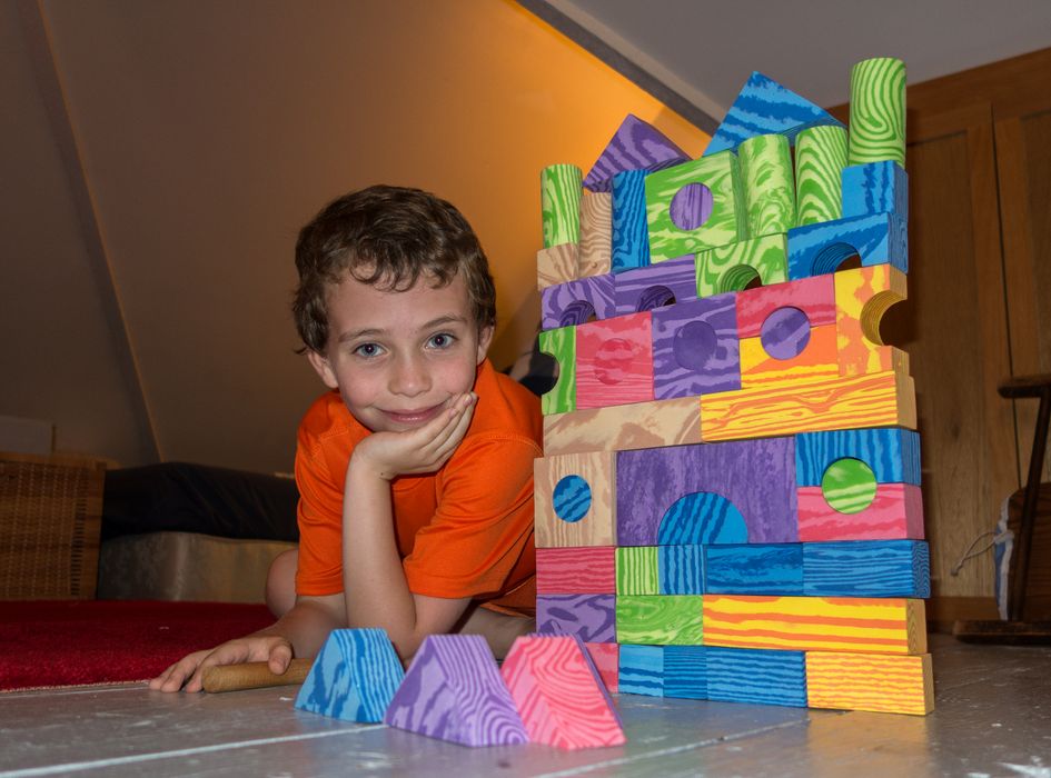 Matthew and his castle.<br />July 22, 2014 - Merrimac, Massachusetts