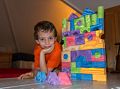 Matthew and his castle.<br />July 22, 2014 - Merrimac, Massachusetts