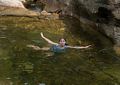 Miranda in fourth pool of the afternoon.<br />Diana's Baths along Lucy Brook.<br />July 23, 2014 - Bartlett, New Hampshire.