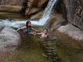Mirand and Matthew back at the pool with the whirlpool.<br />Diana's Baths along Lucy Brook.<br />July 23, 2014 - Bartlett, New Hampshire.