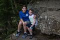 Miranda and Matthew at the falls.<br />Short hike to Glen Ellis Falls.<br />July 25, 2014 - Pinkham Notch, New Hampshire.