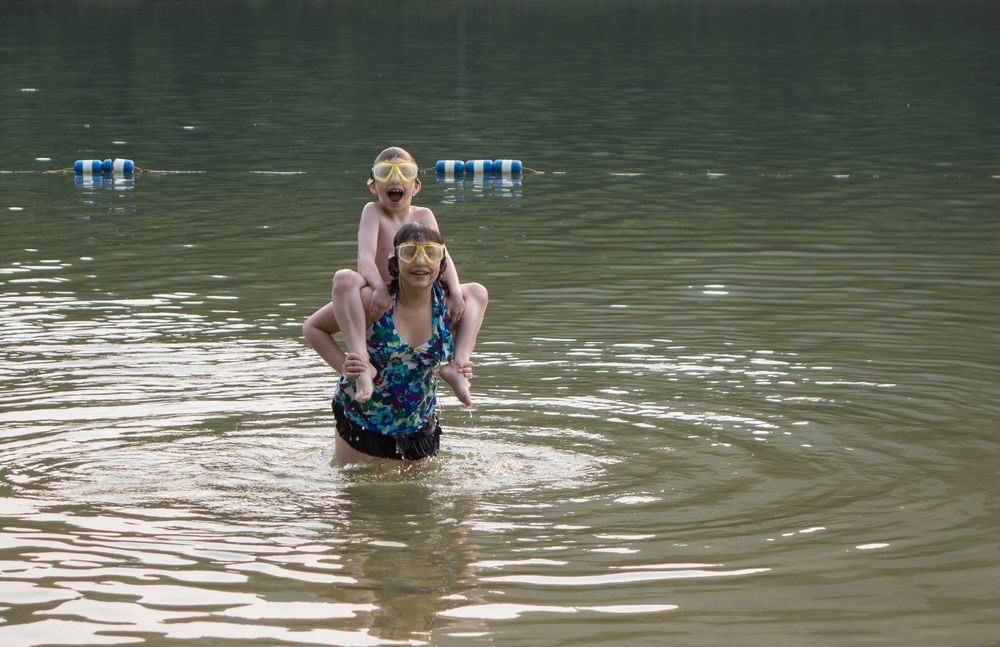 Matthew and Miranda.<br />July 25, 2014 - Echo Lake, Conway, New Hampshire.