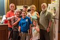 Ray, Joyce, Miranda, Deb, ?, Matthew, and Egils.<br />July 25, 2014 - At Deb and Ray's rental, Conway, New Hampshire.