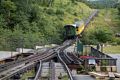 Waiting for the diesel to arrive at the bottom.<br />Aug. 22, 2014 - Cog Railway, Mount Washington, New Hampshire