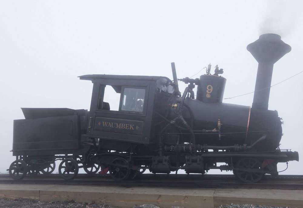 On top of Mt. Washington in a cloud.<br />Aug. 22, 2014 - Cog Railway, Mount Washington, New Hampshire