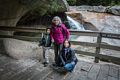 Matthew, Joyce, and Miranda at The Basin.<br />Aug. 22, 2014 - At The Basin, Franconia Notch, New Hampshire.