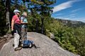 Deb and Joyce at PJ Ledge off Clark Trail.<br />Aug. 30, 2014 - Mt. Cardigan, New Hamphire.