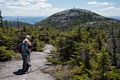 Joyce and Deb atop Firescrew with Mt. Cardigan in back.<br />Aug. 30, 2014 - Mt. Cardigan, New Hamphire.