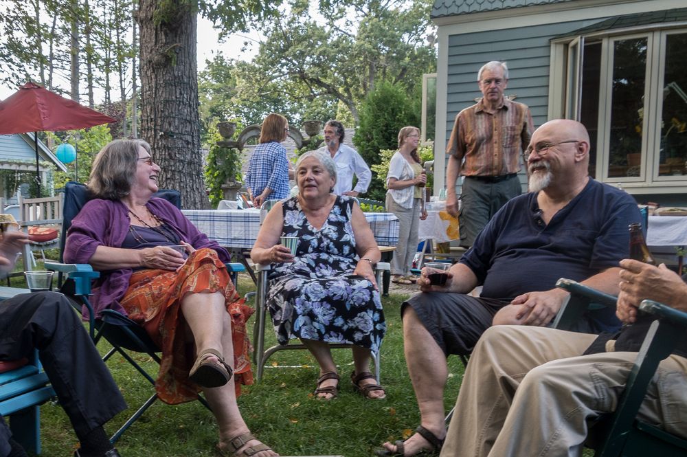 Cameron, Dona, Lance, and Gary.<br />Labor Day party.<br />Sept. 2 -2014 - At Lance and Cindia's in Merrimac, Massachusetts.