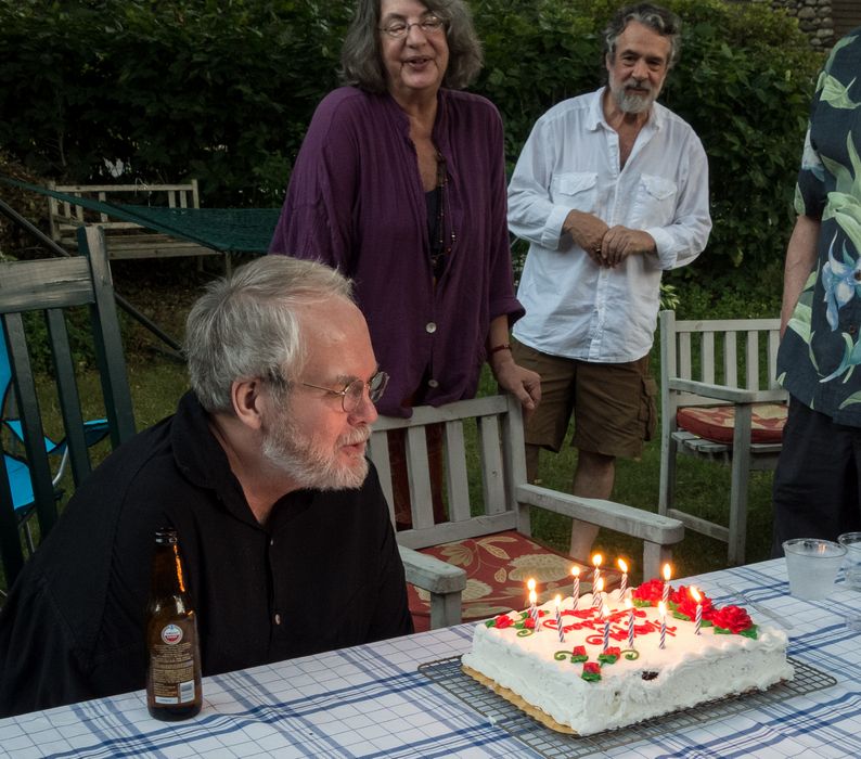 Celebrating Jeff's birthday.<br />Labor Day party.<br />Sept. 2 -2014 - At Lance and Cindia's in Merrimac, Massachusetts.
