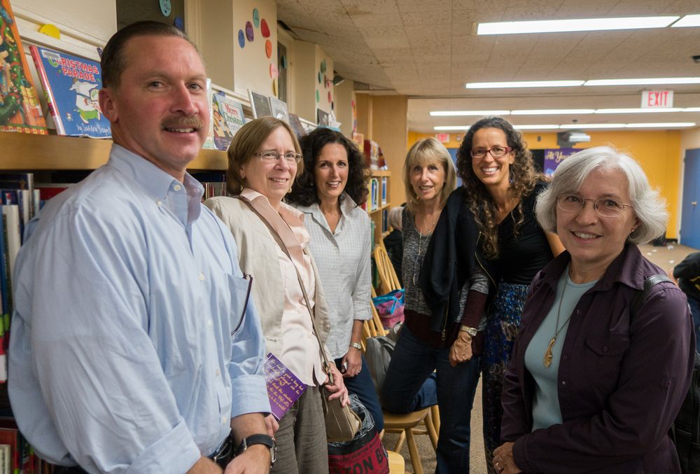 Tony, Marianne, Dede, Carol, Kirsti, Joyce.<br />Jen Malone's book signing of her book 'At Your Service'.<br />Sept. 12, 2014 - Melrose Public Library, Melrose, Massachusetts.
