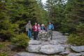 Ronnie, Yoong, Baiba, Joyce, and Bob at first cairn.<br />Hike via West Ridge Trail.<br />Oct. 2, 2014 - Mt. Cardigan, New Hampshire.