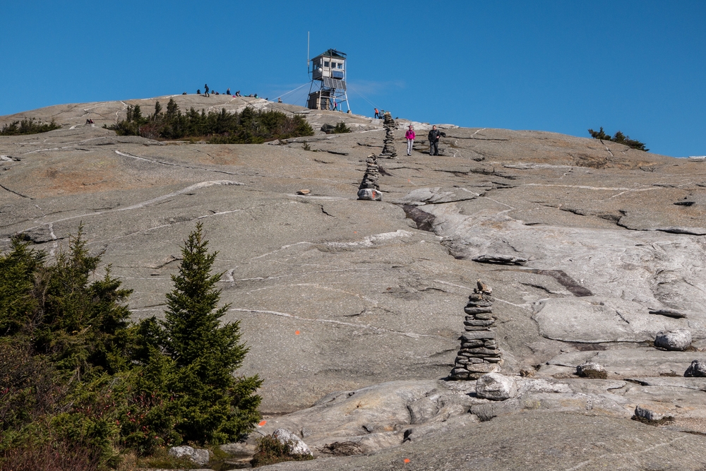 Looking back at the top.<br />Hike via West Ridge Trail.<br />Oct. 2, 2014 - Mt. Cardigan, New Hampshire.