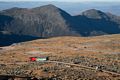 The train to take us back down is arriving.<br />Oct. 3, 2014 - Atop Mt. Washington, New Hampshire.