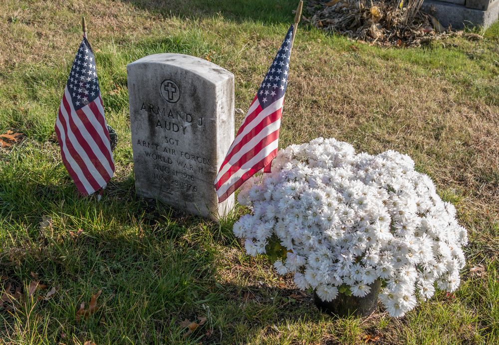 Armand and Marie's grave.<br />Nov. 11, 2014 - Sacred Heart Cemetery, Lawrence, Massachusetts.