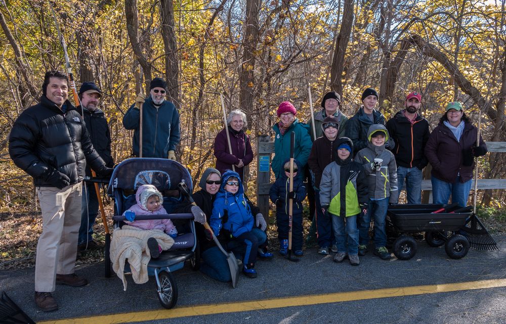 The Riverwalk cleanup crew, among them Joyce and Deb.<br />Nov. 15, 2014 - Amesbury, Massachusetts.