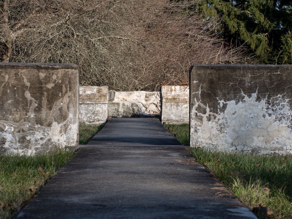 Old greenhouse walls.<br />Nov. 23, 2014 - Maudslay State Park, Newburyport, Massachusetts.