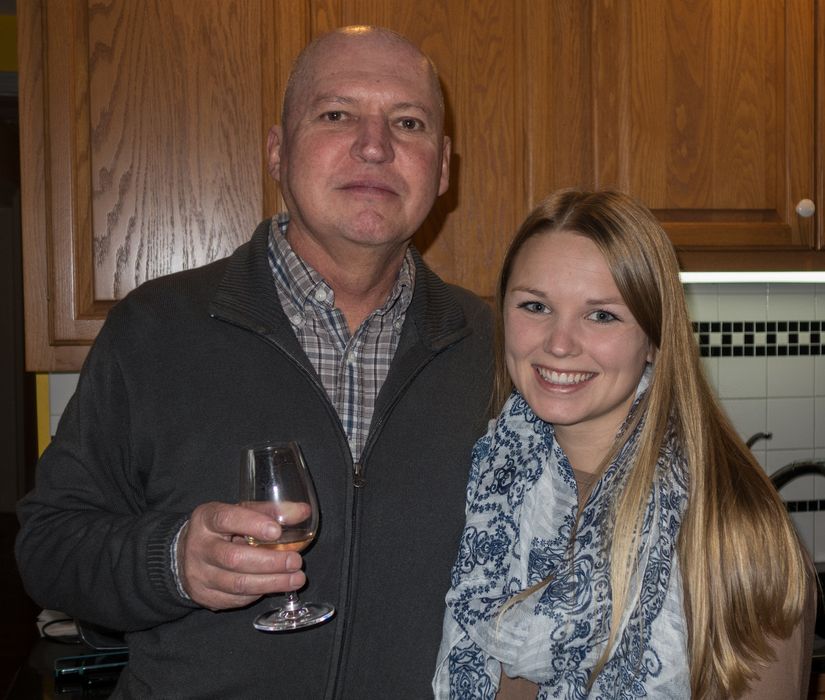 Tom and Jessi.<br />At Paul and Norma's for Thanksgiving.<br />Nov. 27, 2014 - Tewksbury, Massachusetts.