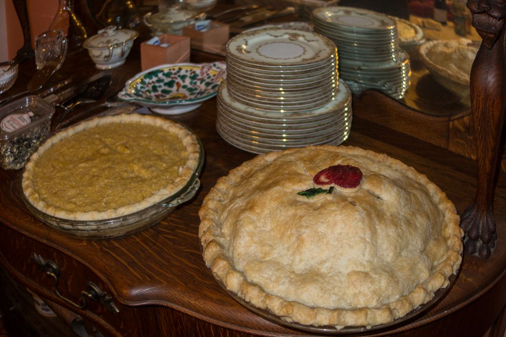 Joyce's pumpking and apple pies.<br />At Paul and Norma's for Thanksgiving.<br />Nov. 27, 2014 - Tewksbury, Massachusetts.