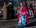 Someone as the character Anna of the movie Frozen.<br />Santa Parade.<br />Dec. 7, 2014 - Merrimac, Massachusetts.