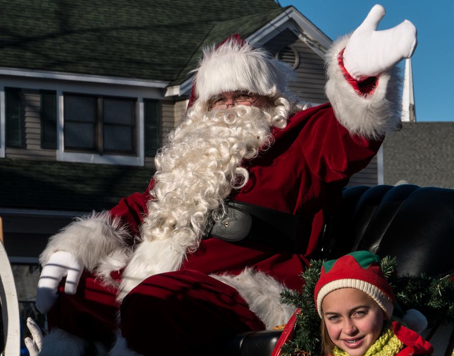 Santa.<br />Santa Parade.<br />Dec. 7, 2014 - Merrimac, Massachusetts.