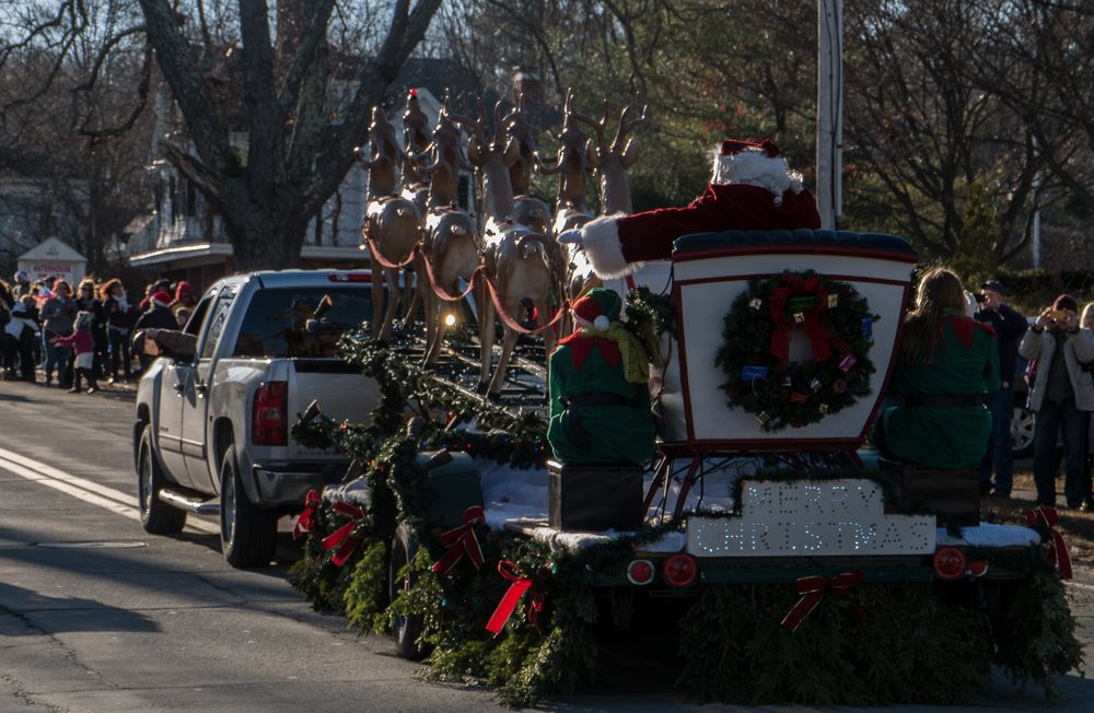 Santa.<br />Santa Parade.<br />Dec. 7, 2014 - Merrimac, Massachusetts.