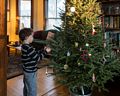 Matthew decorating our Christmas tree.<br />Dec. 14, 2014 - At home in Merrimac, Massachusetts.