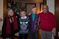Nancy, Joyce, Deb, and Ray at the end of the party.<br />Christmas eve dinner with friends.<br />Dec. 24, 2014 - At home in Merrmac, Massachusetts.