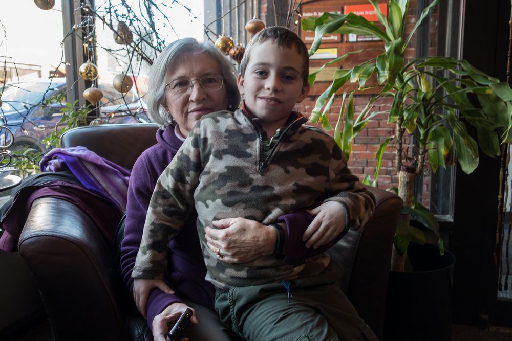 Joyce and Matthew at the Cafe de Sienna.<br />Dec. 31, 2014 - Newburyport, Massachusetts.