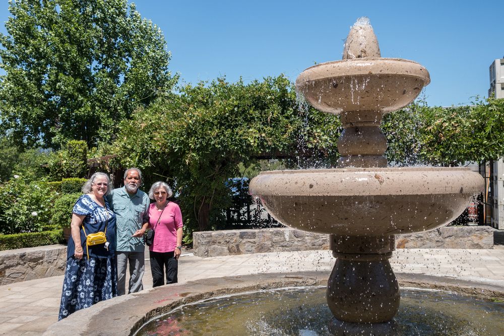 Sargam, Suman, and Joyce.<br />July 29, 2014 - Sattui Winery, St. Helena, California.