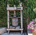 Italian Wine Press, circa mid-1700s.<br />July 29, 2014 - Sattui Winery, St. Helena, California.