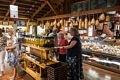 Suman, Joyce, and Sargam at the shop.<br />July 29, 2014 - Sattui Winery, St. Helena, California.