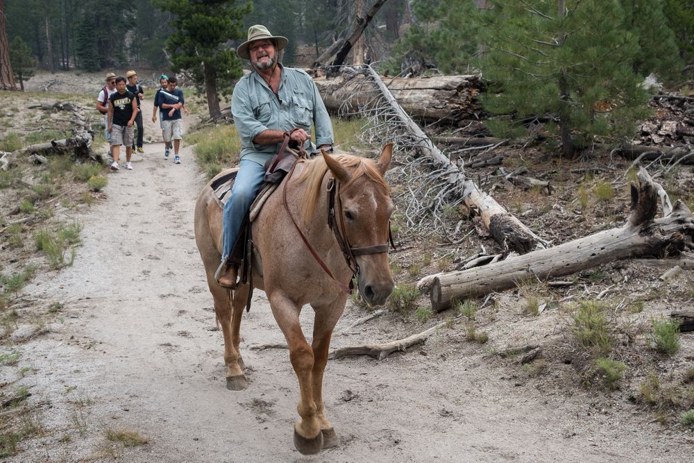 On trail near Reds Meadows Resort.<br />July 31, 2014 - Near Mammoth Lakes, California